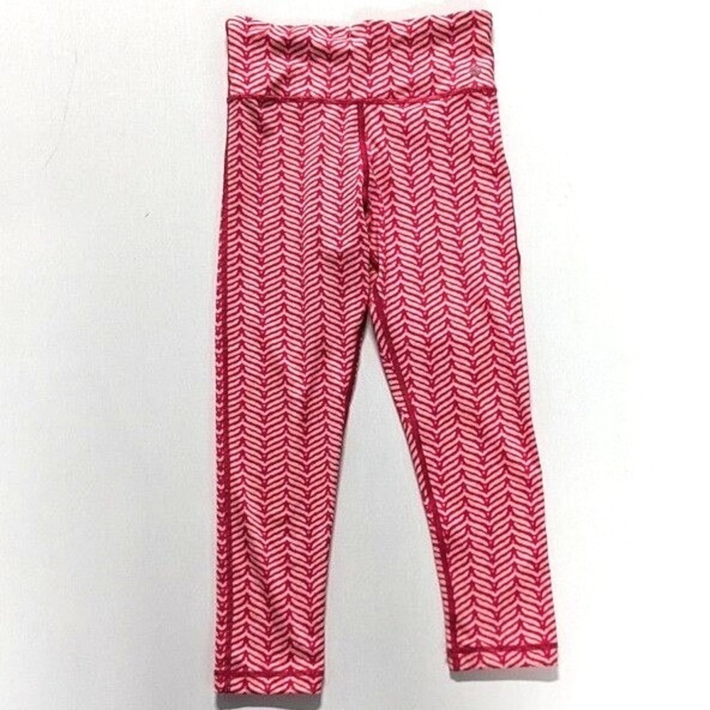 Vineyard Vines Size XXS Pink Patterned Capri Leggings Performance Gorpcore
